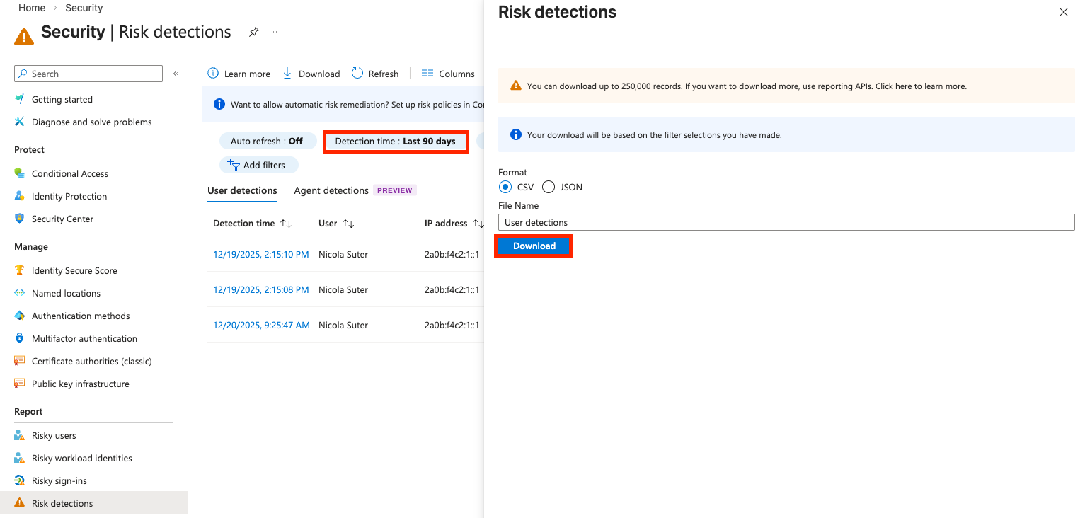 Dump Risk Detection Events