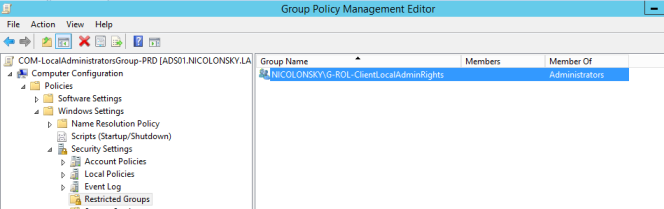 Group Policy Restricted Groups