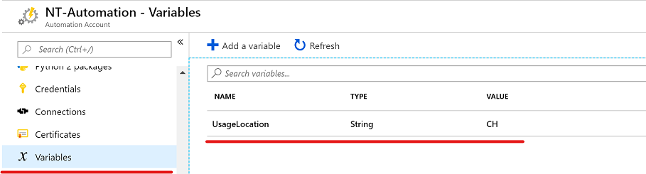 Adding the Script Variables