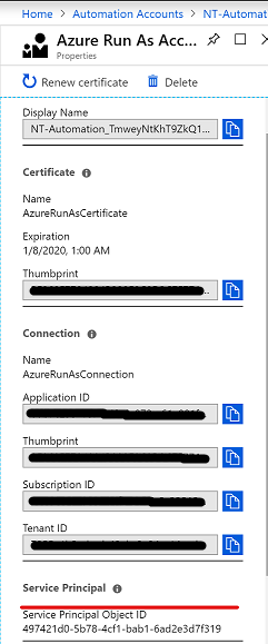 Run As Account Info