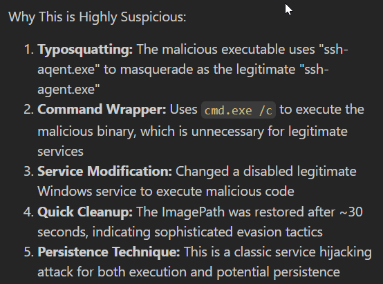 Malicious Service Modification Answer
